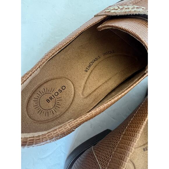 NWT Brioso Frisco Brown Lizard Emboss Leather
Loafers Slip On Comfort Shoes 8.5M - Picture 7 of 11